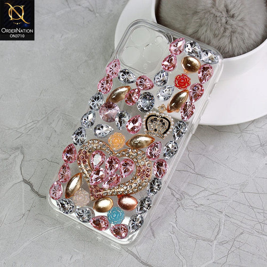 iPhone 11 Pro Max Cover  - Luxury 3D Purse Gems Rhime Stone Bling Soft Silicon Case