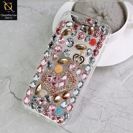 iPhone 8 Plus / 7 Plus Cover  - Luxury 3D Purse Gems Rhime Stone Bling Soft Silicon Case