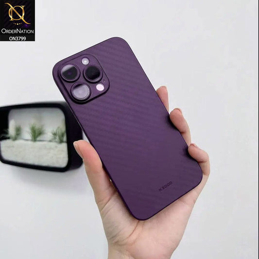 iPhone 14 Pro Max Cover - Deep Purple - KZ-DOO Carbon Fiber Ultra Thin Protective Case