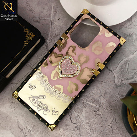 Infinix Hot 30 Play Cover - Design 1 - Heart Bling Diamond Glitter Soft TPU Trunk Case With Ring Holder
