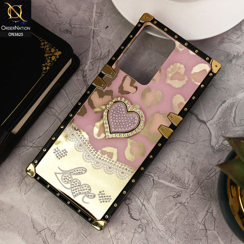 Vivo Y02t Cover - Design 1 - Heart Bling Diamond Glitter Soft TPU Trunk Case With Ring Holder