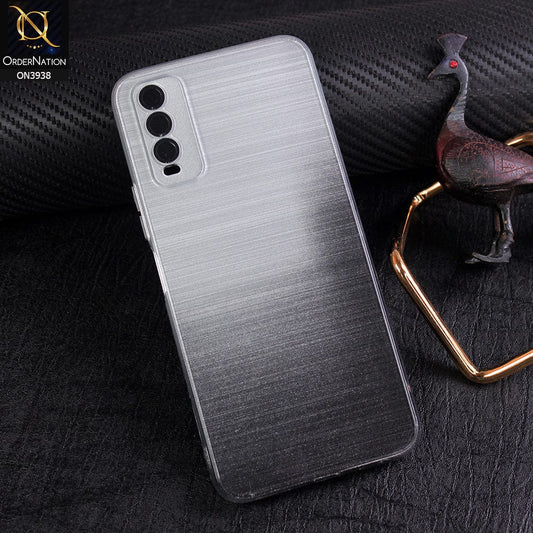 Vivo Y20i Cover - Design 2 - New Rainbow Style Soft Silicone Borders Clear Back Case With Electroplating Camera Ring