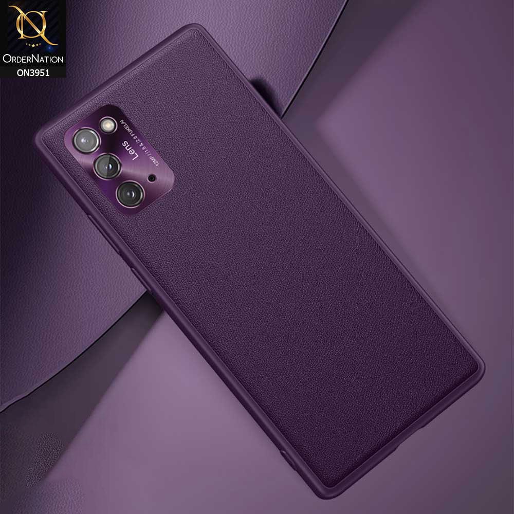 Samsung Galaxy Note 20 Ultra Cover Purple ONation Classy Leather S