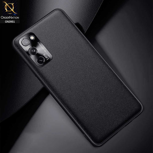 Samsung Galaxy S20 FE Cover - Black - ONation Classy Leather Series - Minimalistic Classic Textured Pu Leather With Attractive Metallic Camera Protection Soft Borders Case