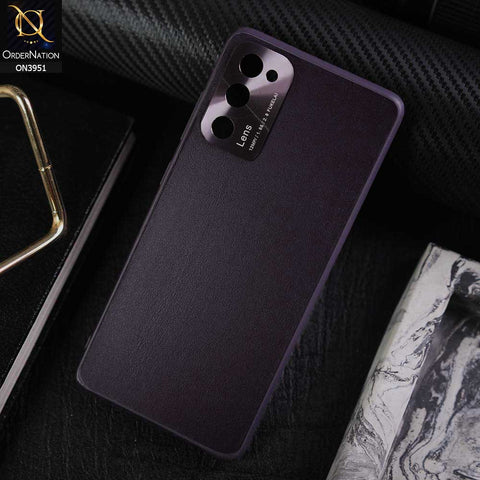 Samsung Galaxy S20 FE Cover - Purple - ONation Classy Leather Series - Minimalistic Classic Textured Pu Leather With Attractive Metallic Camera Protection Soft Borders Case
