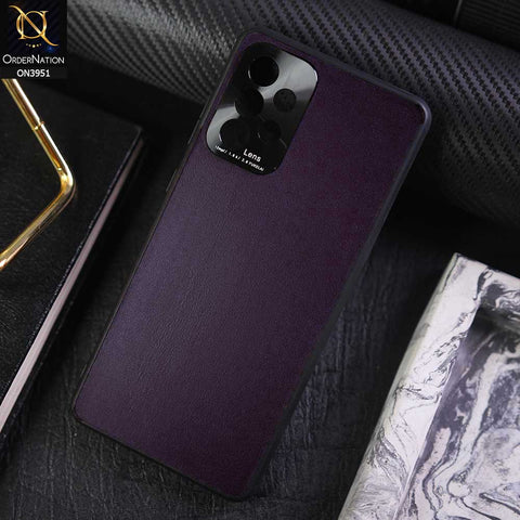 Samsung Galaxy A72 Cover - Purple - ONation Classy Leather Series - Minimalistic Classic Textured Pu Leather With Attractive Metallic Camera Protection Soft Borders Case