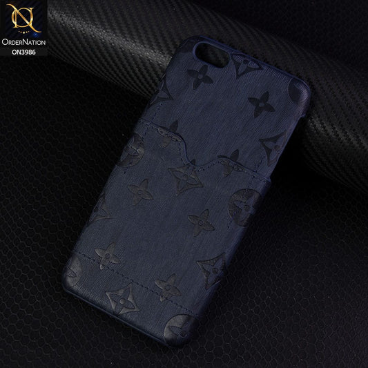 iPhone 6s Plus / 6 Plus Cover - Blue - New Printed Flower Style Protected Hard Case