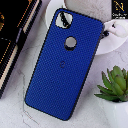 Google Pixel 4a - Blue - New Soft Borders Dotted Rubber Case