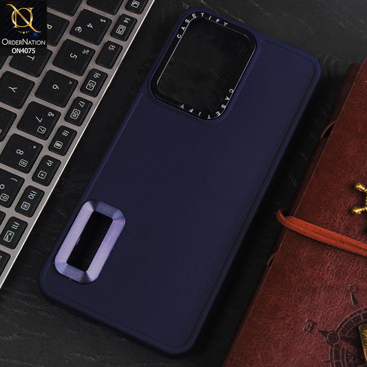 Infinix Hot 30i Cover - Blue - New Soft Silicon Fashion Case With Fancy Camera Ring & Logo Hole