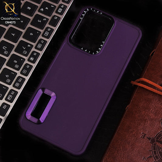 Infinix Hot 30i Cover - Purple - New Soft Silicon Fashion Case With Fancy Camera Ring & Logo Hole