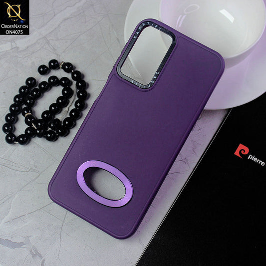 Samsung Galaxy A54 5G Cover - Purple - New Soft Silicon Fashion Case With Fancy Camera Ring & Logo Hole