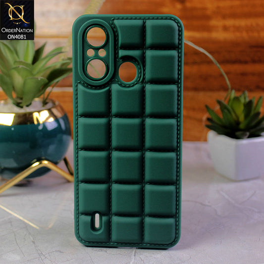 Itel A49 Play Cover - Green - New Soft Silicon Fashion Case With Fancy Camera Ring & Logo Hole
