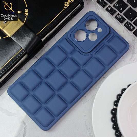 Xiaomi Poco X5 Pro Cover - Blue - New Soft Silicon Fashion Case With Fancy Camera Ring & Logo Hole