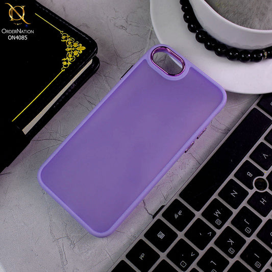 iPhone SE 2022 Cover - Light Purple - Pc + Tpu Anti Scratch Space II Collection With Fancy Camera Ring Soft Case