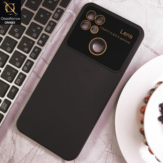 Oppo A15s - Black - Glass Lense Ultra Camera Protection Soft Silicon Case