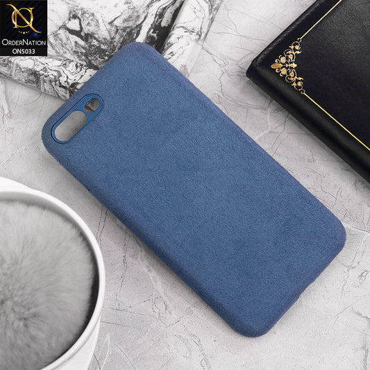 iPhone 8 Plus / 7 Plus Cover - Blue - New Suede Leather Textured PC Protective Case