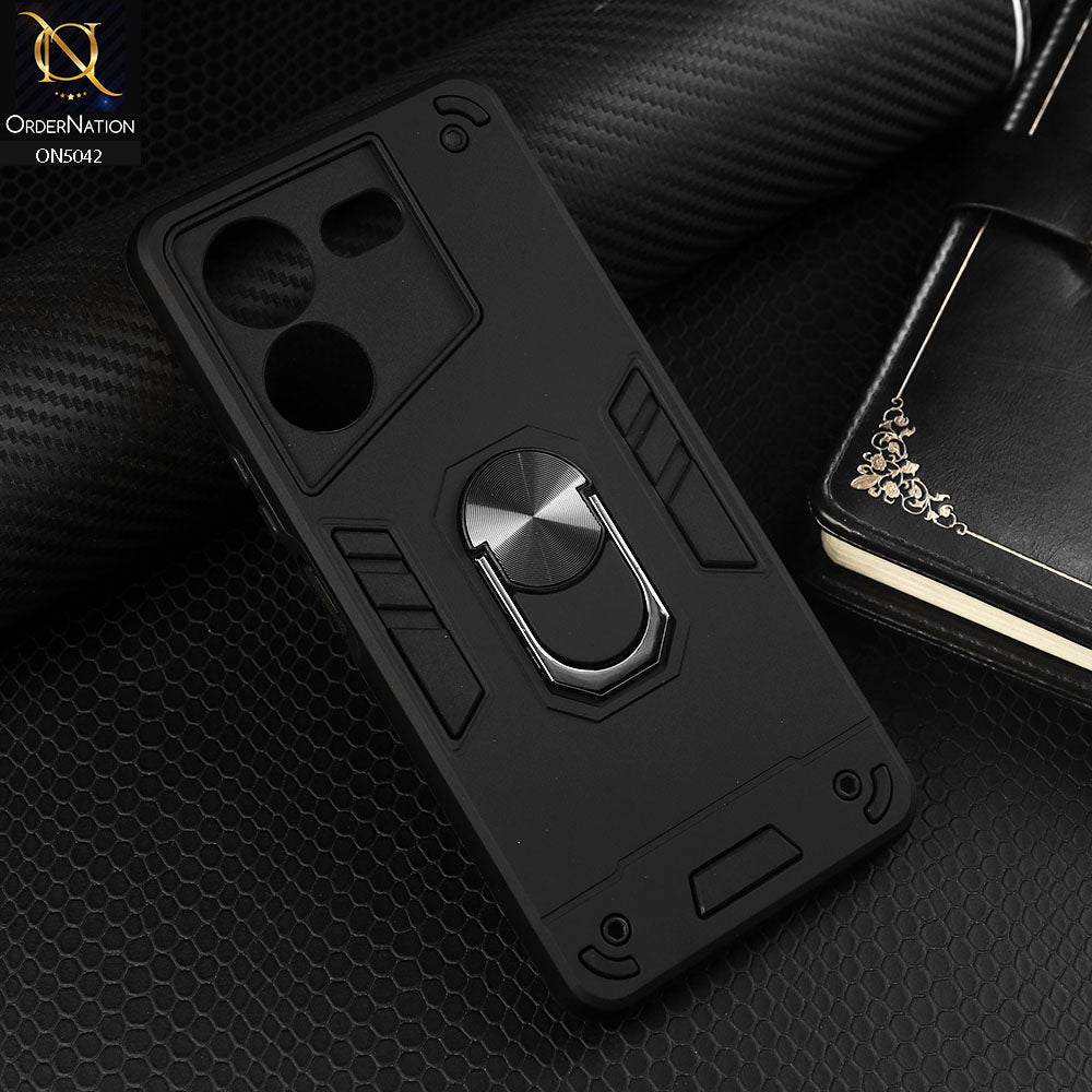 Tecno Pova Pro Cover Black New Dual PC TPU Hybrid Style