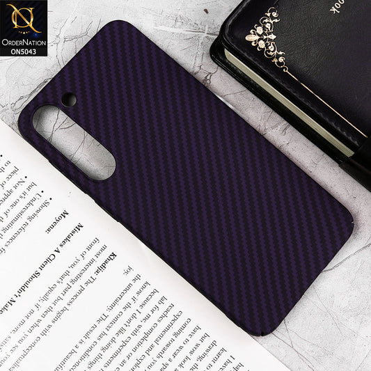 Samsung Galaxy S23 Plus 5G - Purple - Carbon Series - Carbon Fiber Protective Shell Hard Case