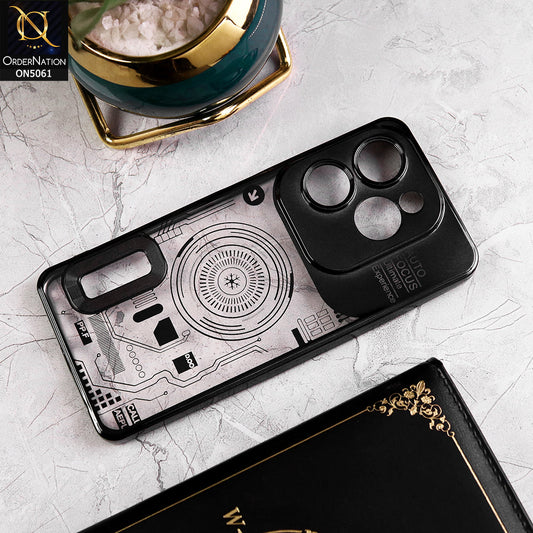 Infinix Hot 40 Pro Cover - Black - New Design Electroplating Soft TPU Cases With Camera Protection