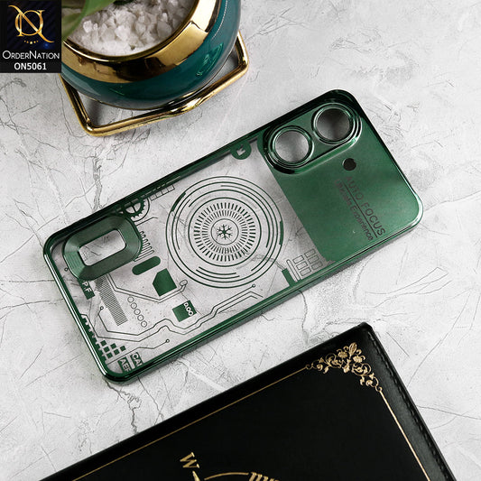 Xiaomi Poco C65 Cover - Green - New Design Electroplating Soft TPU Cases With Camera Protection