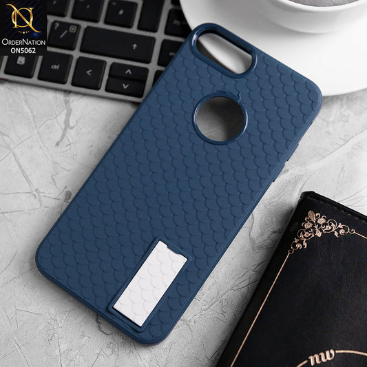 iPhone 8 Plus / 7 Plus Cover - Blue - J-Case Dragon Fins Series - Soft TPU Protective Case With Kickstand Holder
