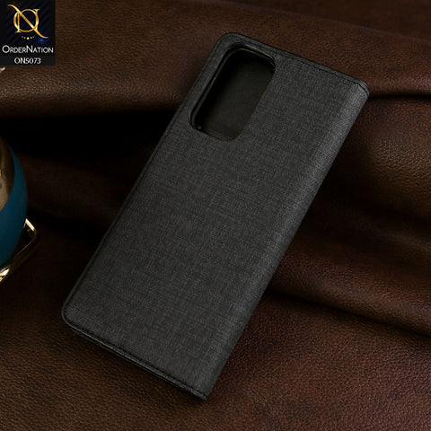 OnePlus Nord N200 5G Cover - Black - Lishen Classic Series - Premium Leather Magnatic Flip Book Case