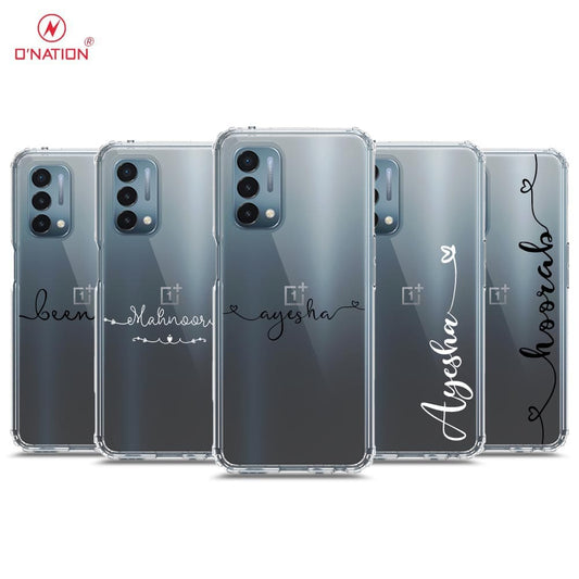 OnePlus Nord N200 5G Cover - Personalised Name Series - 8 Designs - Clear Phone Case - Soft Silicon Borders