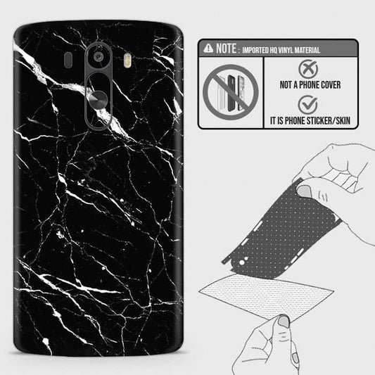 LG G3 Back Skin - Design 6 - Trendy Black Marble Skin Wrap Back Sticker