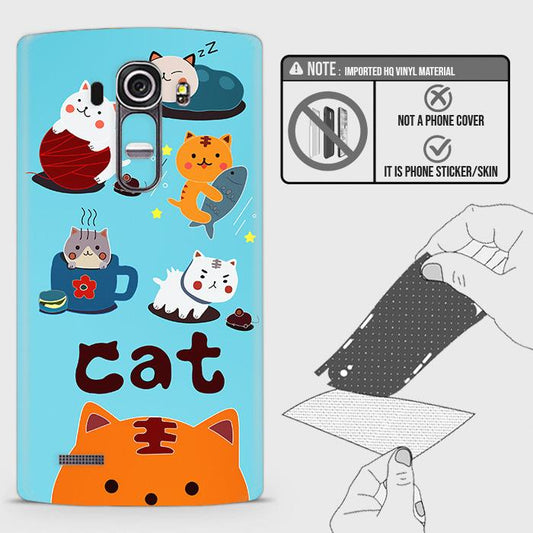 LG G4 Back Skin - Design 3 - Cute Lazy Cate Skin Wrap Back Sticker