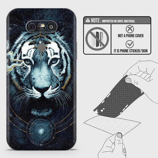 LG G5 Back Skin - Design 4 - Vintage Galaxy Tiger Skin Wrap Back Sticker