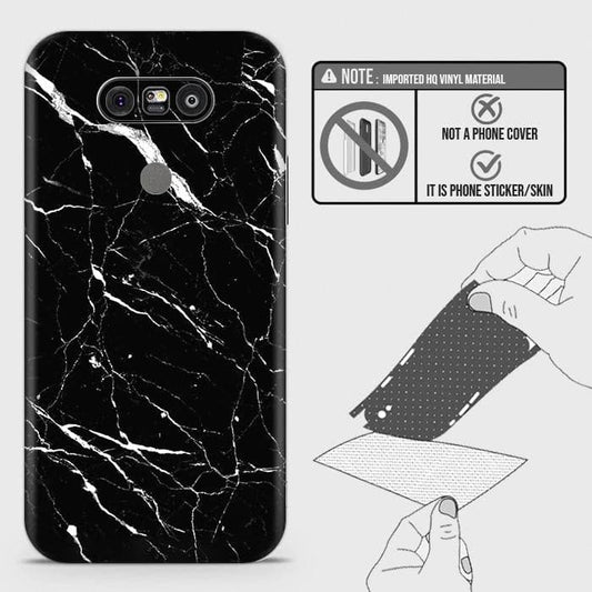 LG G5 Back Skin - Design 6 - Trendy Black Marble Skin Wrap Back Sticker