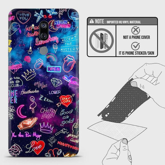 LG G7 ThinQ Back Skin - Design 1 - Neon Galaxy Skin Wrap Back Sticker