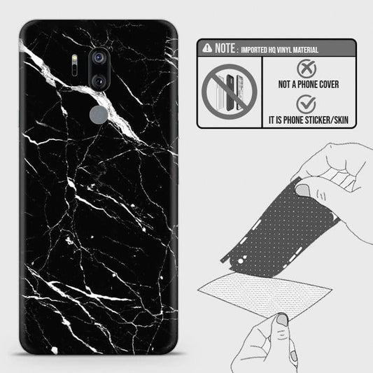 LG G7 ThinQ Back Skin - Design 6 - Trendy Black Marble Skin Wrap Back Sticker