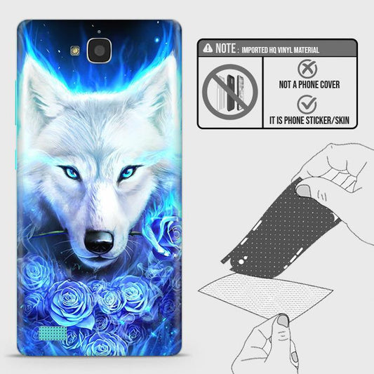 Huawei Honor 3C Back Skin - Design 2 - Vintage Galaxy Wolf Skin Wrap Back Sticker