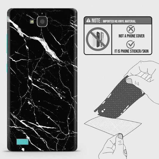 Huawei Honor 3C Back Skin - Design 6 - Trendy Black Marble Skin Wrap Back Sticker