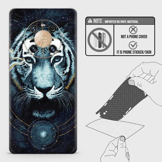 Huawei Mate 40 Back Skin - Design 4 - Vintage Galaxy Tiger Skin Wrap Back Sticker