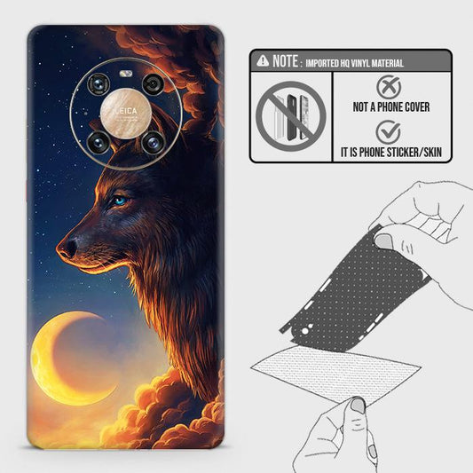 Huawei Mate 40 Back Skin - Design 5 - Mighty Wolf Skin Wrap Back Sticker