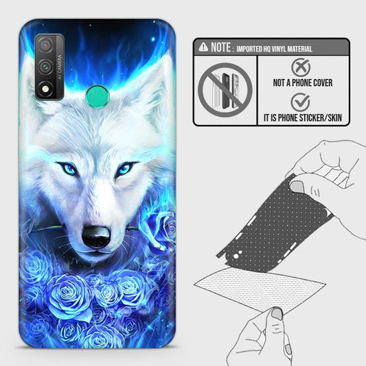 Huawei P smart 2020 Back Skin - Design 2 - Vintage Galaxy Wolf Skin Wrap Back Sticker