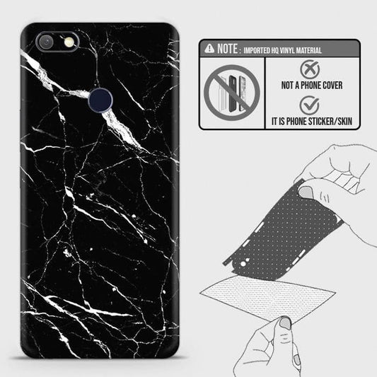 Infinix Note 5 Back Skin - Design 6 - Trendy Black Marble Skin Wrap Back Sticker