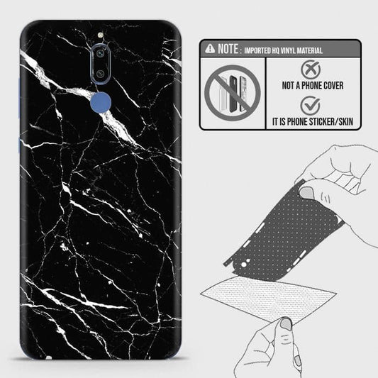 Huawei Mate 10 Lite Back Skin - Design 6 - Trendy Black Marble Skin Wrap Back Sticker