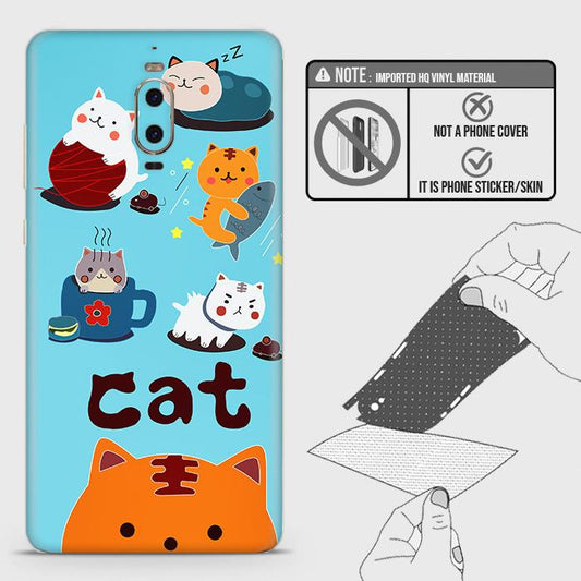 Huawei Mate 9 Pro Back Skin - Design 3 - Cute Lazy Cate Skin Wrap Back Sticker