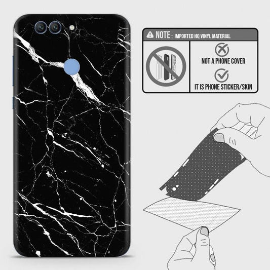 Huawei Nova 2 Plus Back Skin - Design 6 - Trendy Black Marble Skin Wrap Back Sticker