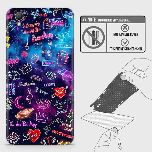 Oppo A37 Back Skin - Design 1 - Neon Galaxy Skin Wrap Back Sticker