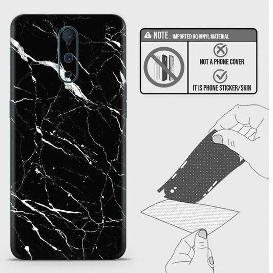 OPPO R17 Pro Back Skin - Design 6 - Trendy Black Marble Skin Wrap Back Sticker