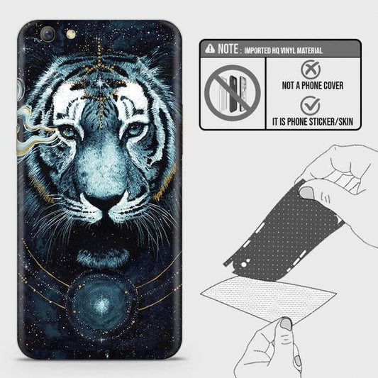 Oppo R9s Plus Back Skin - Design 4 - Vintage Galaxy Tiger Skin Wrap Back Sticker