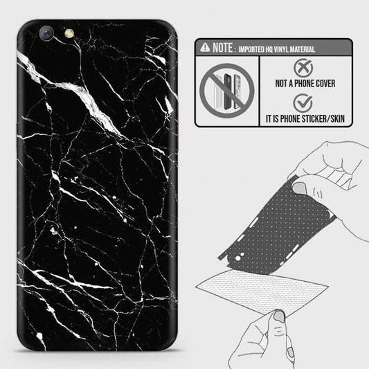 Oppo R9s Plus Back Skin - Design 6 - Trendy Black Marble Skin Wrap Back Sticker