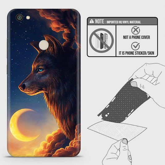 Xiaomi Redmi Note 5A Prime Back Skin - Design 5 - Mighty Wolf Skin Wrap Back Sticker