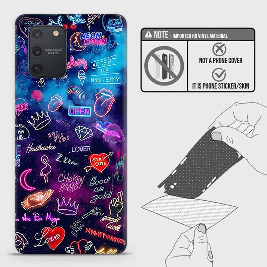 Samsung Galaxy S10 Lite Back Skin - Design 1 - Neon Galaxy Skin Wrap Back Sticker