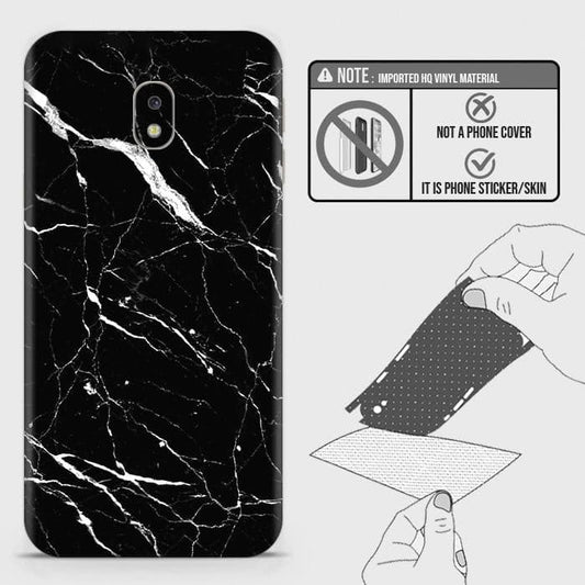 Samsung Galaxy J3 Pro 2017 / J3 2017 / J330 Back Skin - Design 6 - Trendy Black Marble Skin Wrap Back Sticker