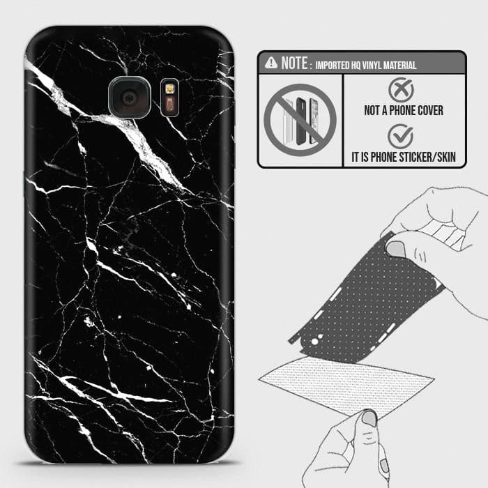 Samsung Galaxy Note 7 Back Skin - Design 6 - Trendy Black Marble Skin Wrap Back Sticker